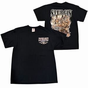 2011 Sturgis Motorcycle Rally T-Shirt Black Size Medium Skull Skeleton